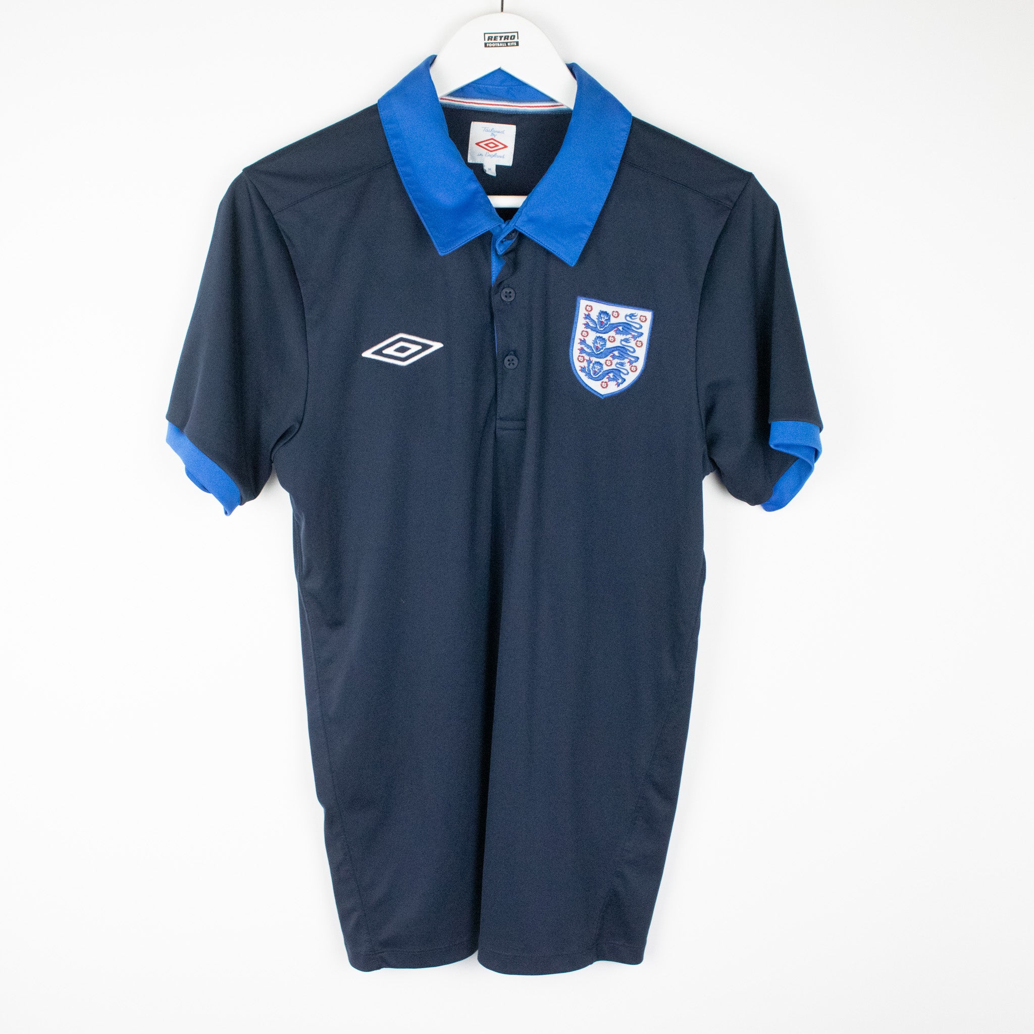 Buy England Polo Shirt Excellent M Retro Football Kits UK