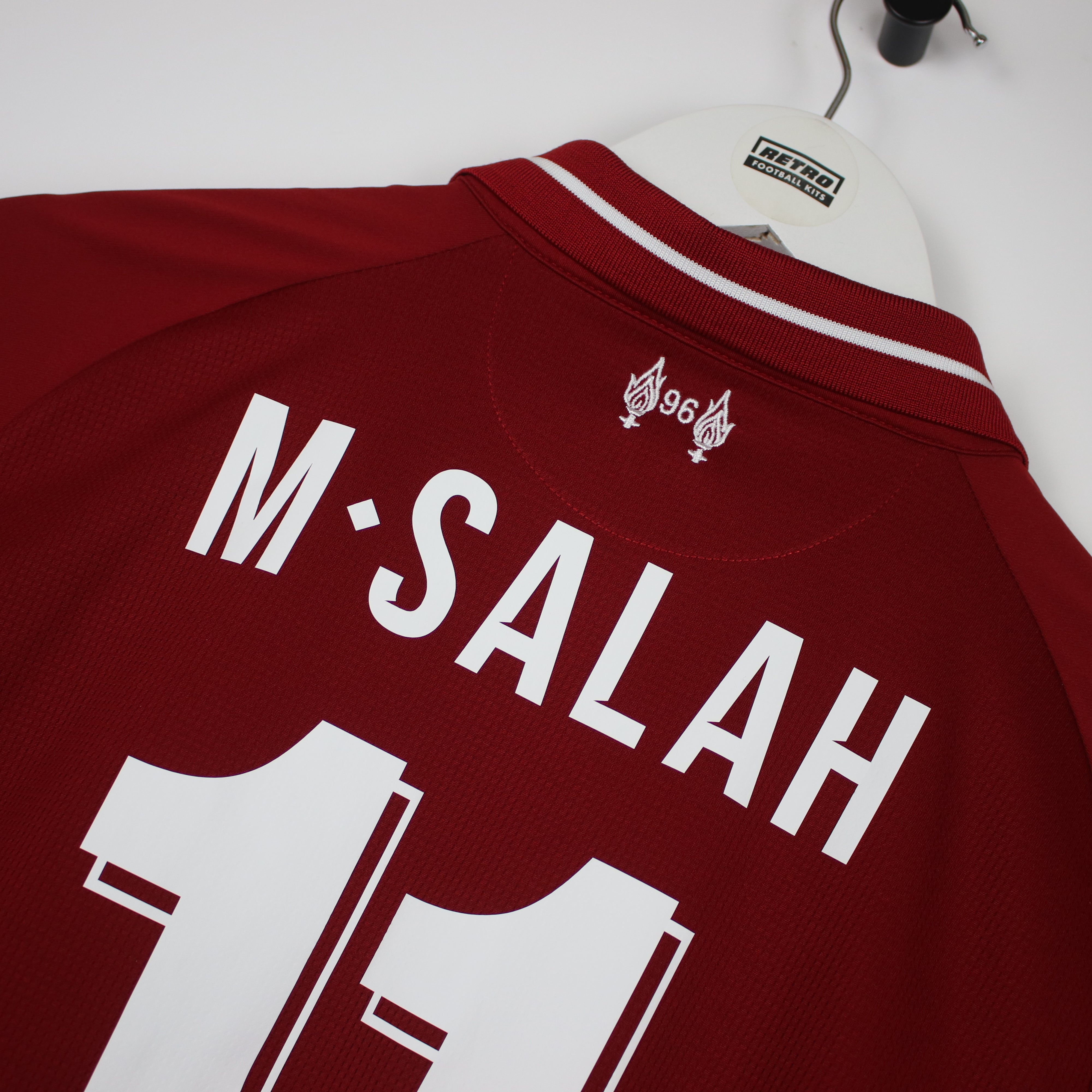 M. Salah #11 Liverpool FC Adult Home White Nameset