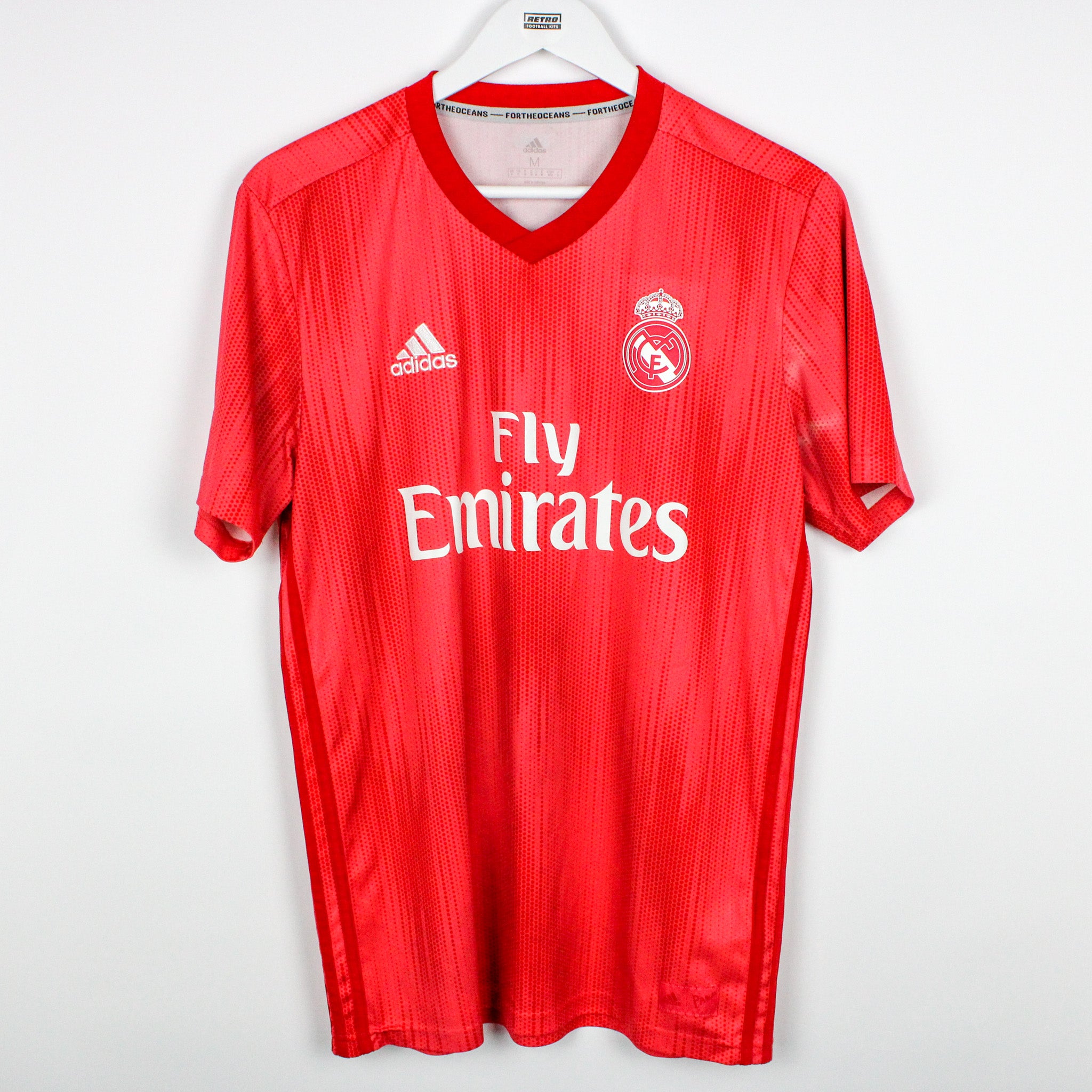 FIFA WORLD CUP REAL MADRID SOCCER JERSEY Fly Emirates 2018 2019 ADIDAS  size-M